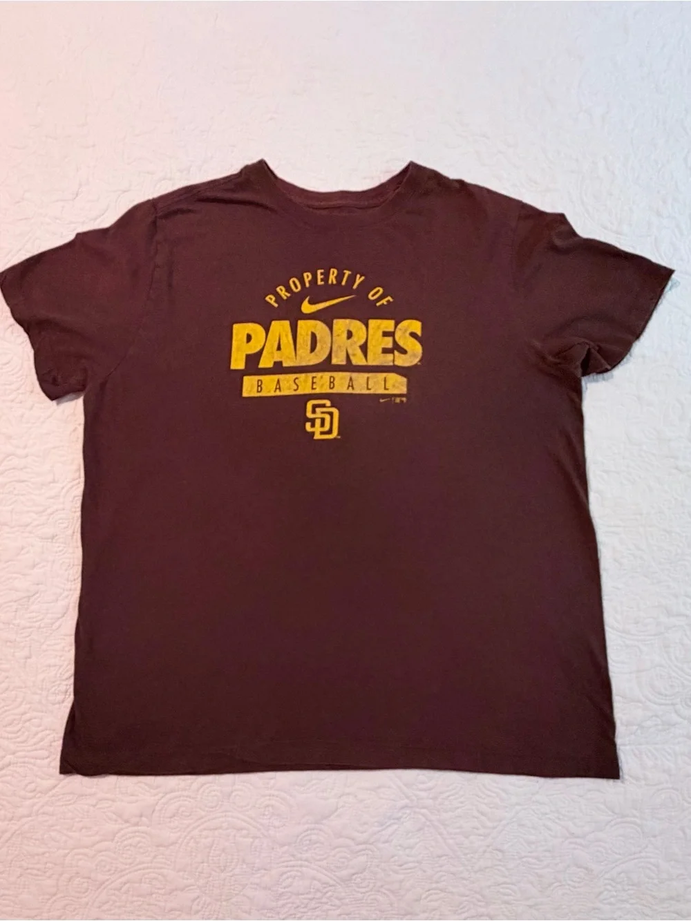 Nike | Property Of San Diego Padres Baseball | Brown T Shirt | Size Large